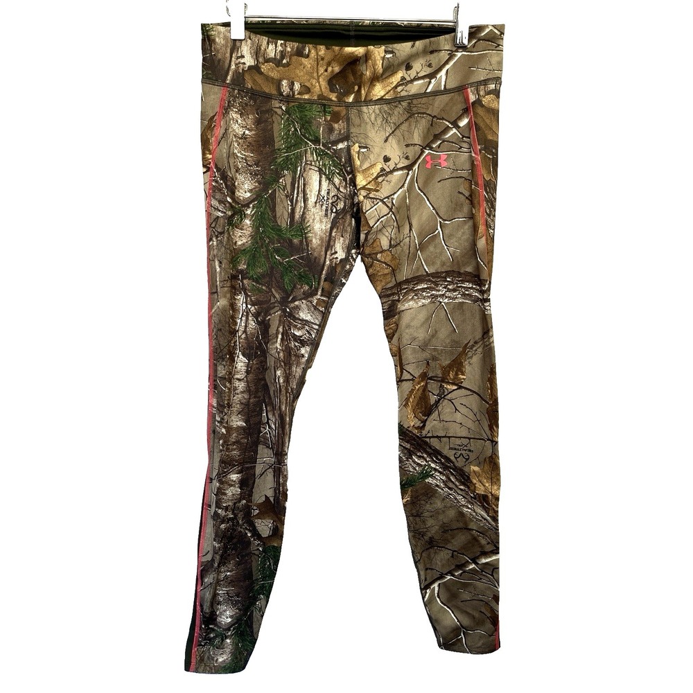 Under‎ Armour Womens Realtree Scent Control Leggings Size S Camo Cold Gear